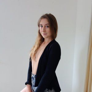 100% Merino Wool Black Cardigan